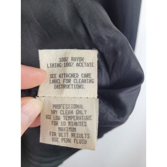 Vintage American Trendsetter Black Western Fringe Sports Coat Jacket Size 10 - Picture 6 of 9